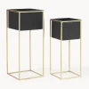 Set de maceteros de metal Leilani, 2 uds.