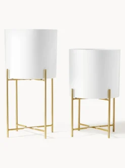 Set de maceteros de metal Mina, 2 uds.