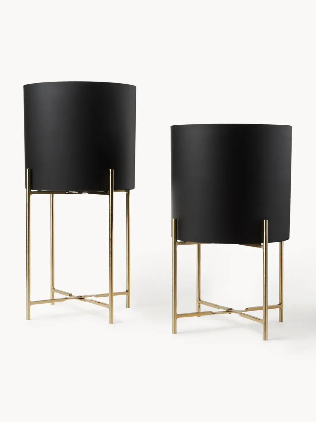 Set de maceteros de metal Mina, 2 uds.