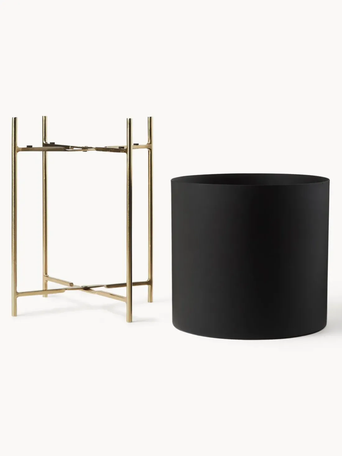 Set de maceteros de metal Mina, 2 uds.