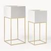 Set de maceteros de metal Palesa, 2 uds.