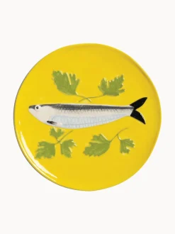 Set de platos de dolomita pintado a mano De La Mer, 4 uds.