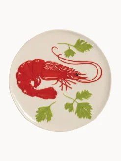 Set de platos de dolomita pintado a mano De La Mer, 4 uds.