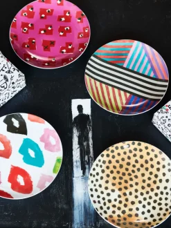 Set de platos postre de porcelana de diseño Carol, 4 uds.