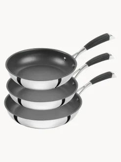 Set de sartenes de acero inoxidable Poletto, 3 uds.
