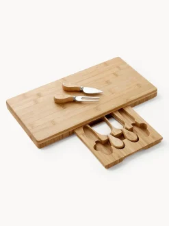 Set de tabla y cuchillos de queso Fromagerie, 5 pzas.