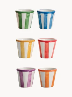 Set de tazas de espresso artesanales Righe, 6 uds.