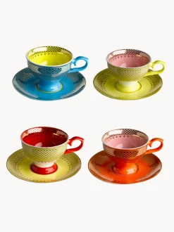 Set de tazas de espresso con platitos Grandma, 4 uds.