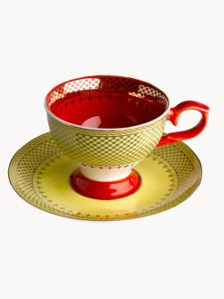 Set de tazas de espresso con platitos Grandma, 4 uds.
