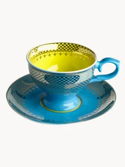 Set de tazas de espresso con platitos Grandma, 4 uds.