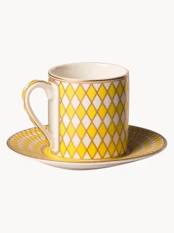 Set de tazas espresso con platito Chess, 4 uds.