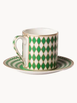 Set de tazas espresso con platito Chess, 4 uds.