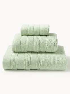 Set de toallas con borde a rayas Luxe, tamaños diferentes