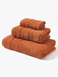 Set de toallas con borde a rayas Luxe, tamaños diferentes