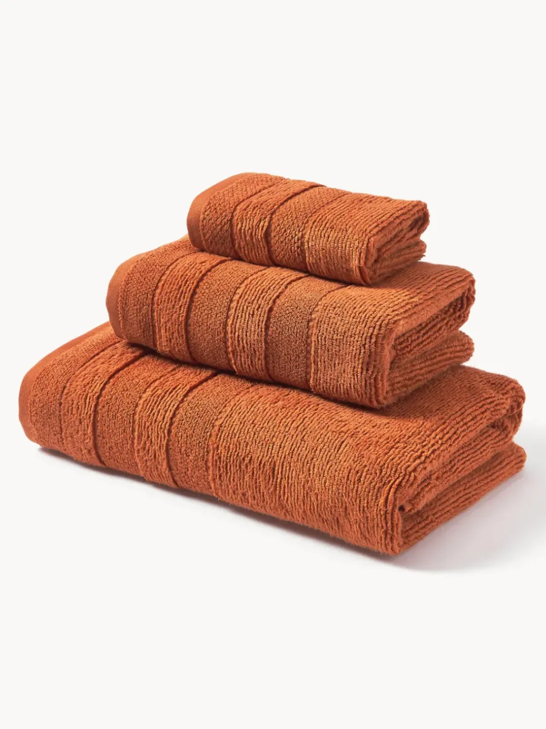 Set de toallas con borde a rayas Luxe, tamaños diferentes