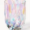 Set de vasos de agua pequeños artesanales Splash, 6 uds.