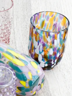 Set de vasos de agua pequeños artesanales Splash, 6 uds.