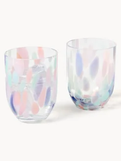 Set de vasos soplados Big Confetti, 6 uds.