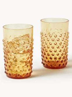 Set de vasos soplaos Hobnail, 6 uds.