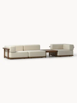 Set lounge para exterior de madera de acacia Matheus, 4 pzas.