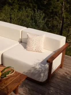 Set lounge para exterior de madera de acacia Matheus, 4 pzas.