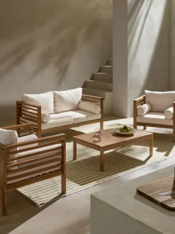 Set lounge para exterior de madera de acacia Bo, 4 pzas.