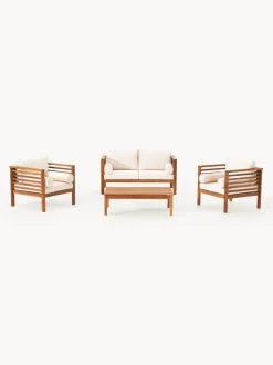 Set lounge para exterior de madera de acacia Bo, 4 pzas.