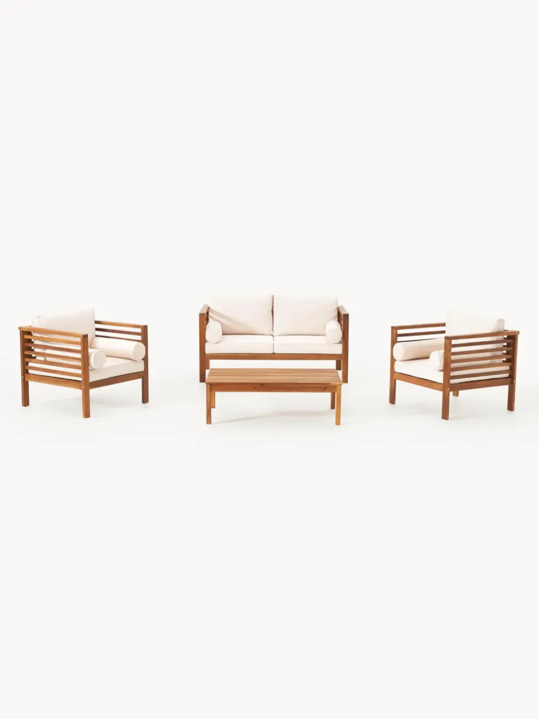 Set lounge para exterior de madera de acacia Bo, 4 pzas.
