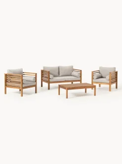 Set lounge para exterior de madera de acacia Bo, 4 pzas.