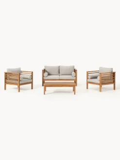 Set lounge para exterior de madera de acacia Bo, 4 pzas.