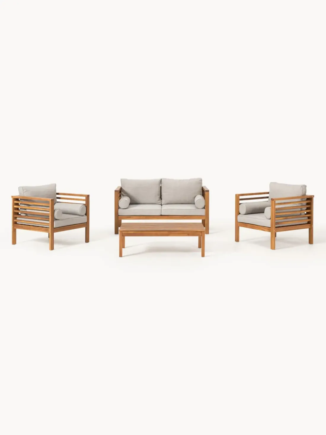 Set lounge para exterior de madera de acacia Bo, 4 pzas.