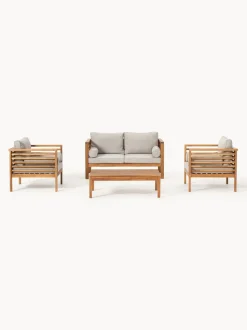 Set lounge para exterior de madera de acacia Bo, 4 pzas.
