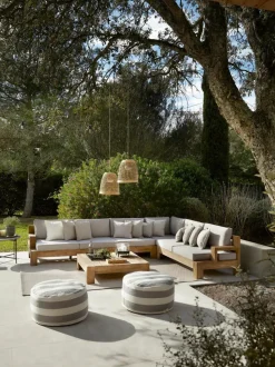 Set lounge para exterior de madera de acacia Joshua, 4 pzas.