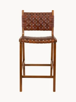 Silla alta de madera de teca tejida Perugia