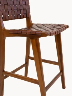 Silla alta de madera de teca tejida Perugia