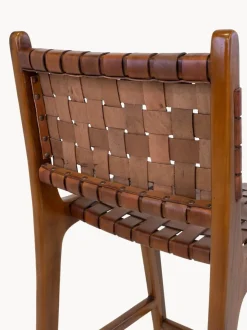 Silla alta de madera de teca tejida Perugia