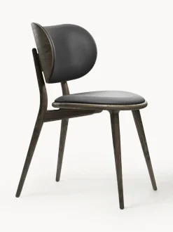 Silla artesanal de cuero y madera Rock