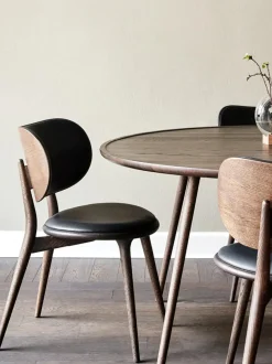Silla artesanal de cuero y madera Rock