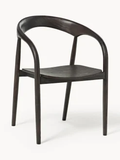 Silla con reposabrazos de madera de fresno Camille