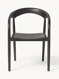 Silla con reposabrazos de madera de fresno Camille