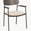 Silla con reposabrazos de madera de roble Maymont, 2 uds.
