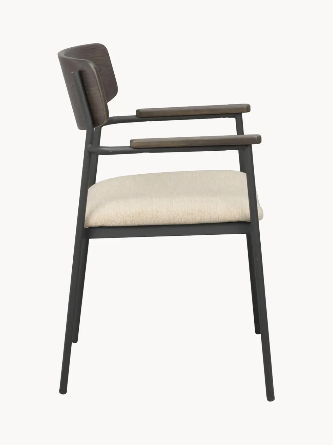 Silla con reposabrazos de madera de roble Maymont, 2 uds.