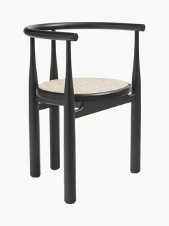 Silla con reposabrazos de madera de haya Bukowski