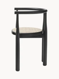 Silla con reposabrazos de madera de haya Bukowski