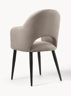 Silla con reposabrazos de terciopelo Rachel