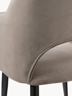 Silla con reposabrazos de terciopelo Rachel