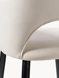 Silla con reposabrazos de terciopelo Rachel
