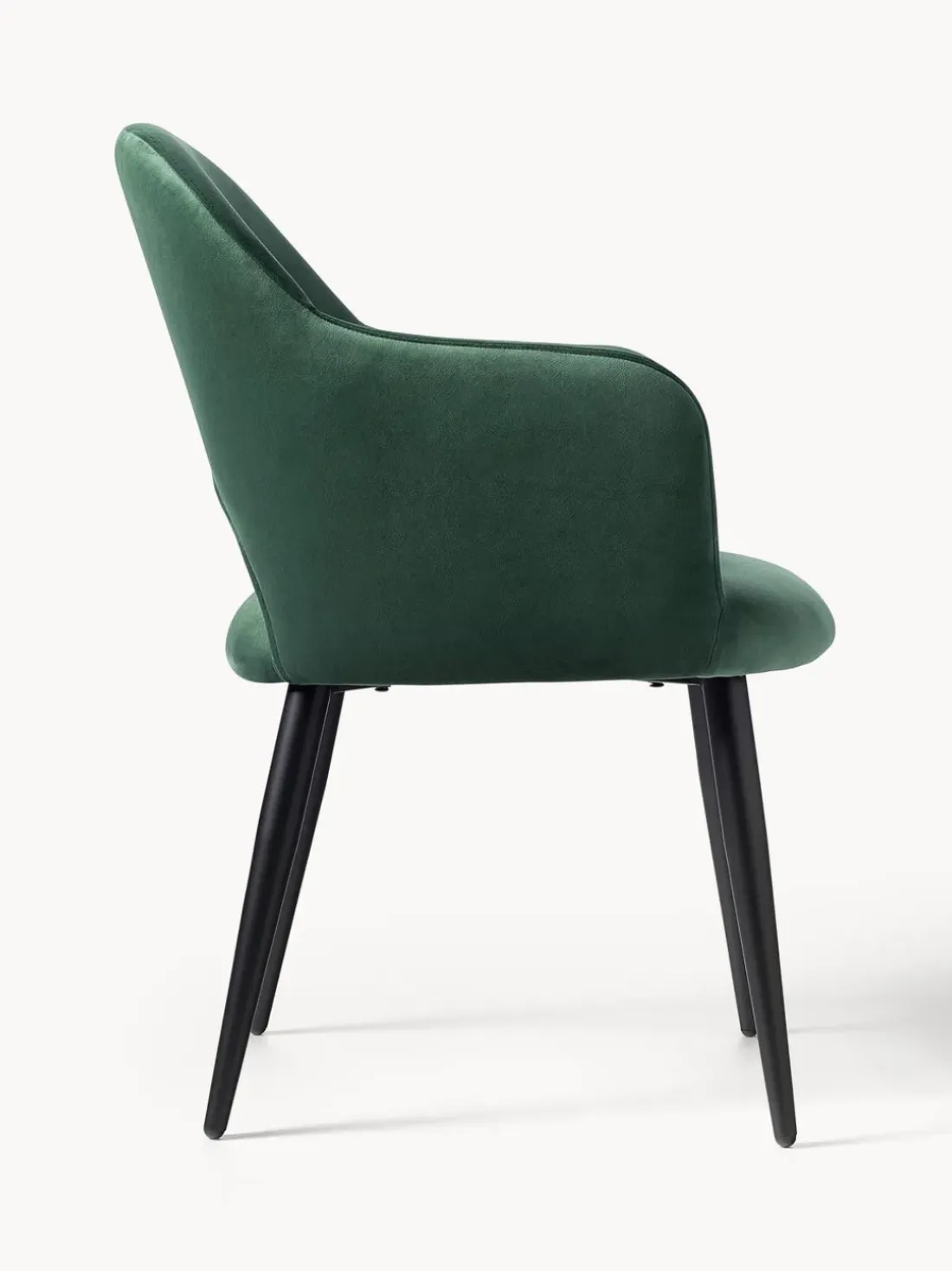 Silla con reposabrazos de terciopelo Rachel