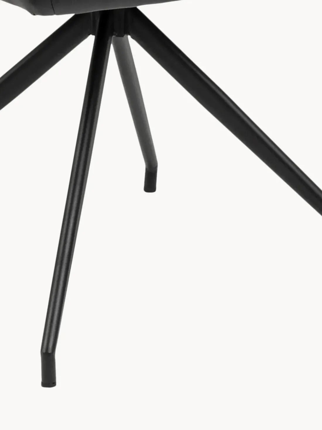 Silla con reposabrazos giratoria de cuero sintético Naya