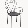 Silla con reposabrazos para exterior apilable Etienne